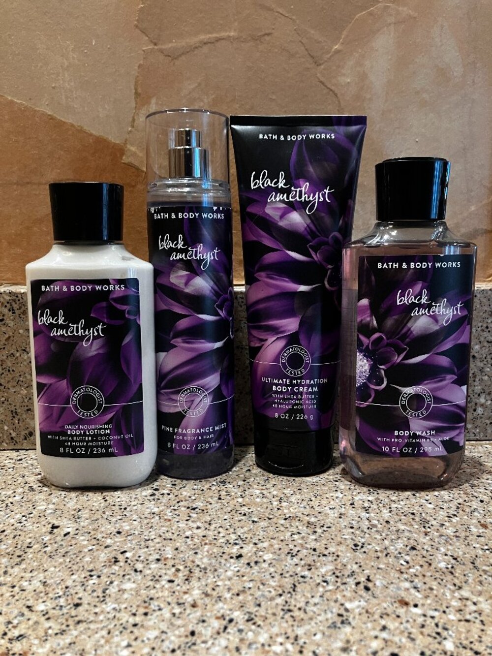 Bath & Body Works Black Amethyst Body Spray, Body Lotion , Creme , Shower Gel!